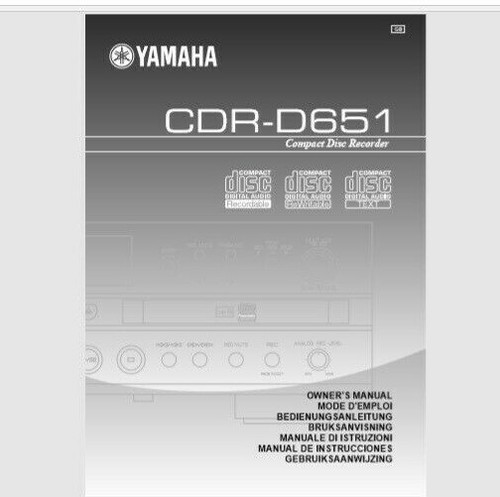 Yamaha cdr d651 audio - yamaha,