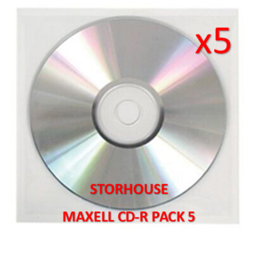 Maxell discs in sleeves - cd-r, 5